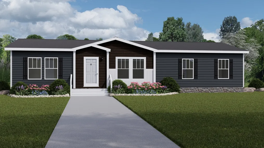 The BOUJEE 56 Exterior. This Manufactured Mobile Home features 3 bedrooms and 2 baths.