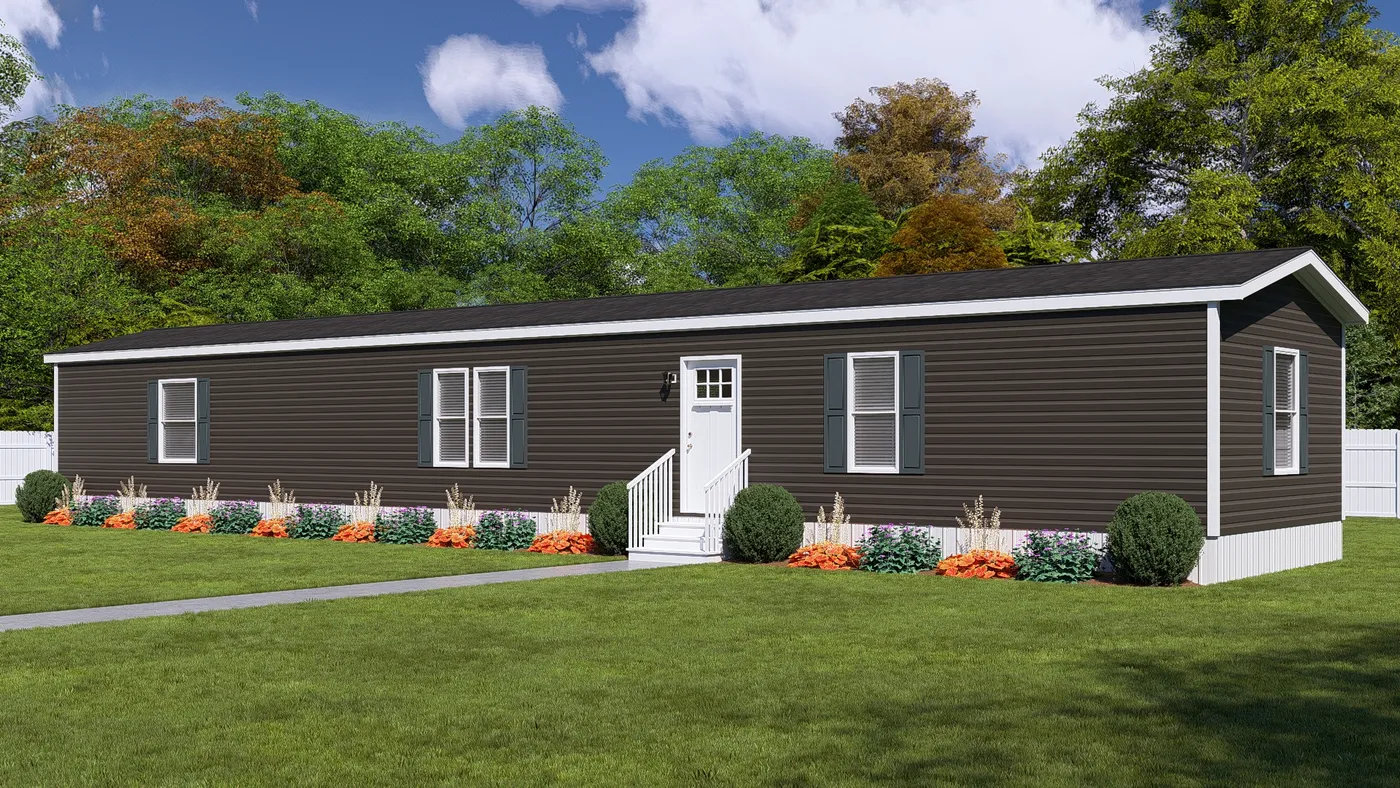 The ANNIVERSARY JEWEL Exterior. This Manufactured Mobile Home features 3 bedrooms and 2 baths.