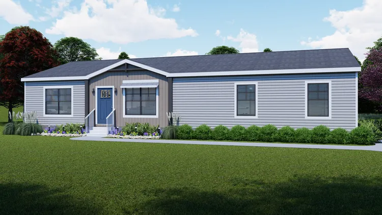 The FARM 3 FLEX Exterior. This Manufactured Mobile Home features 3 bedrooms and 2 baths.