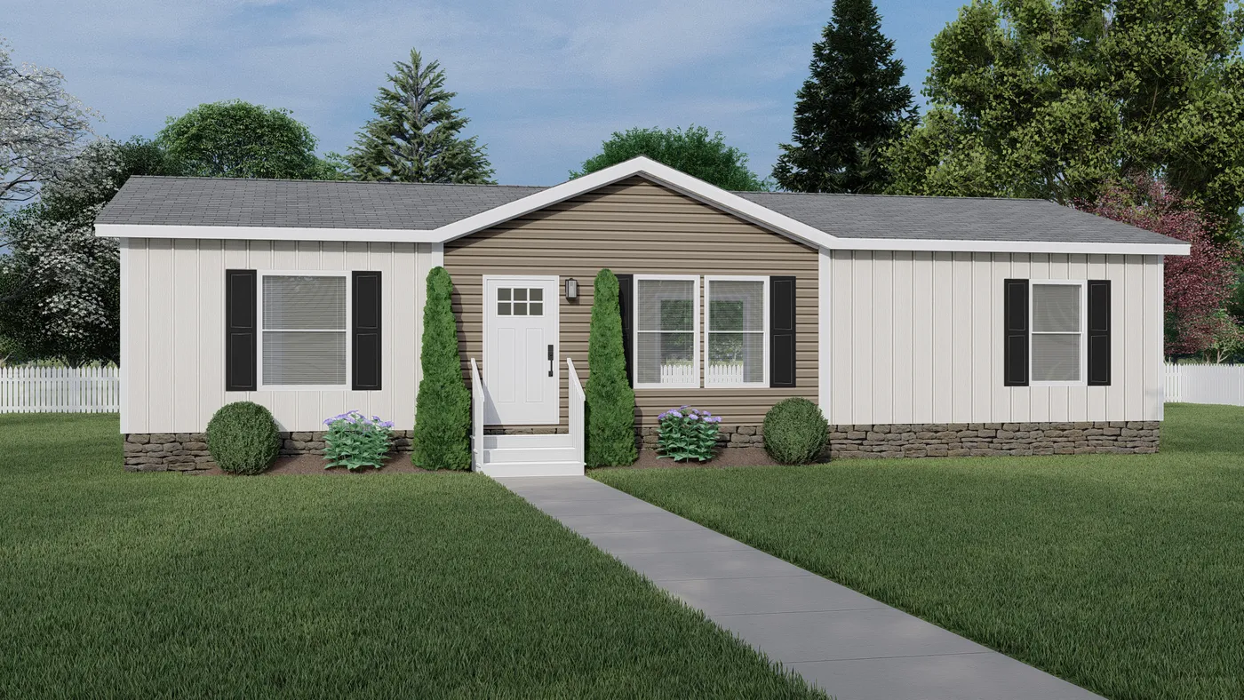 The DESOTO 4828-1148 Exterior. This Manufactured Mobile Home features 3 bedrooms and 2 baths.