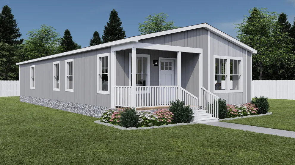 The WHOLE LOTTA LOVE Exterior. This Manufactured Mobile Home features 3 bedrooms and 2 baths. Statue Garden, Solitary State and Delicate White. 