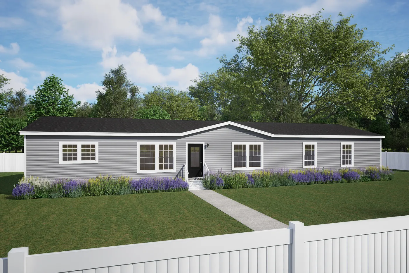 The THE CAROLINA Exterior. This Manufactured Mobile Home features 4 bedrooms and 2 baths.