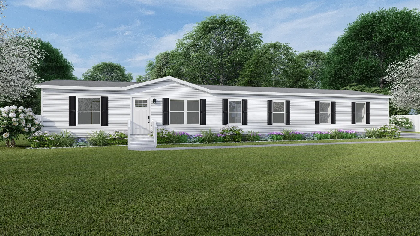 The SNOWCAP Exterior. This Manufactured Mobile Home features 4 bedrooms and 2 baths.