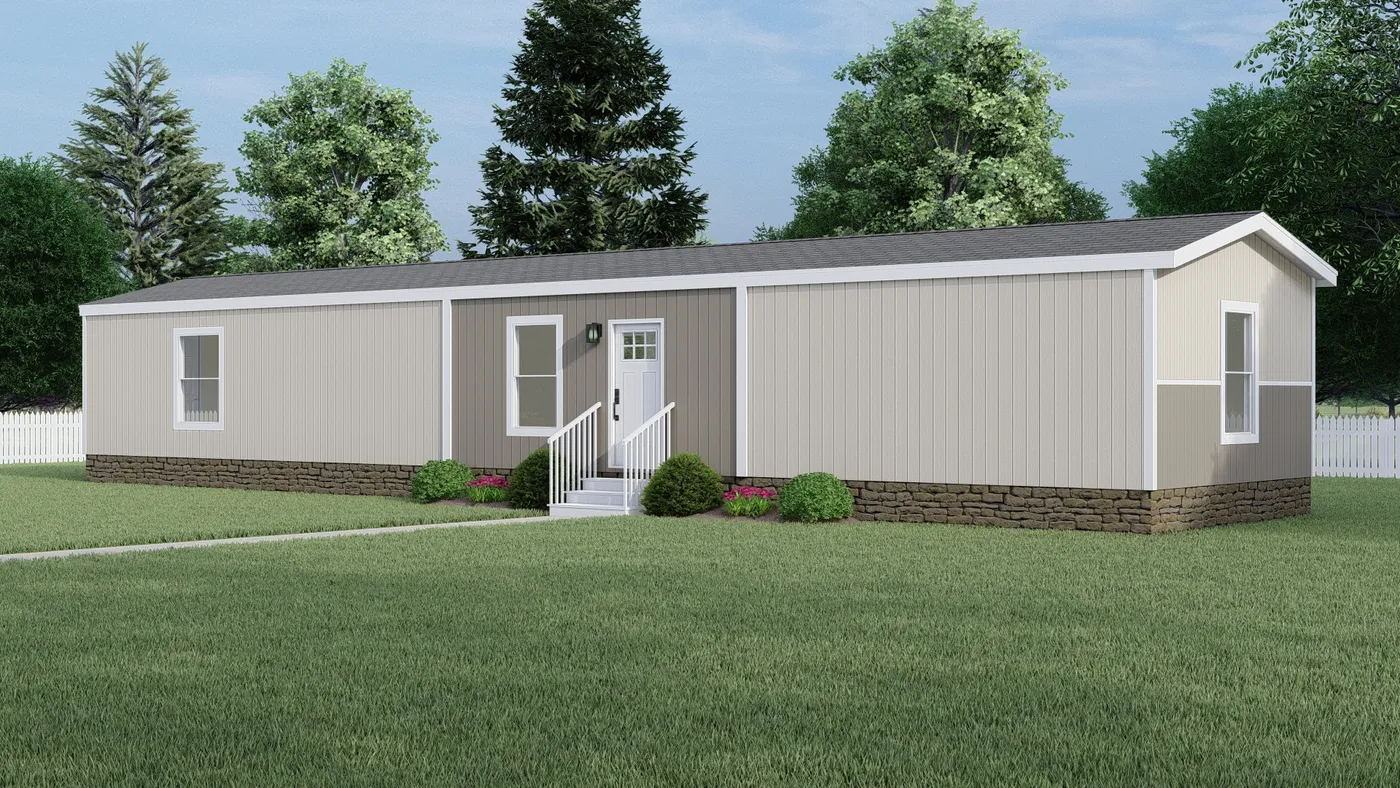 Colonial - Stonehenge. The CLARK Exterior. This Manufactured Mobile Home features 3 bedrooms and 2 baths.