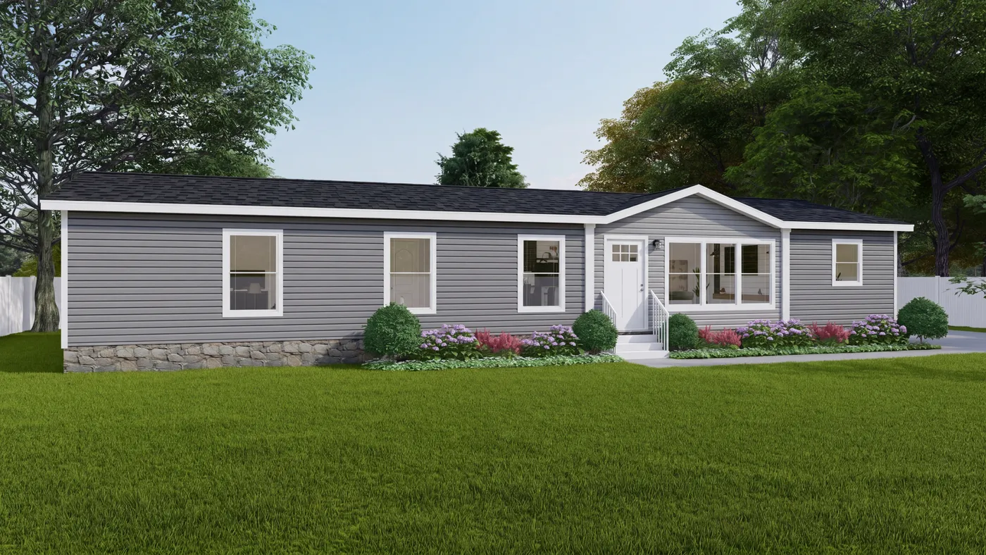 The ISLAND BREEZE 64 Exterior. This Manufactured Mobile Home features 4 bedrooms and 2 baths.