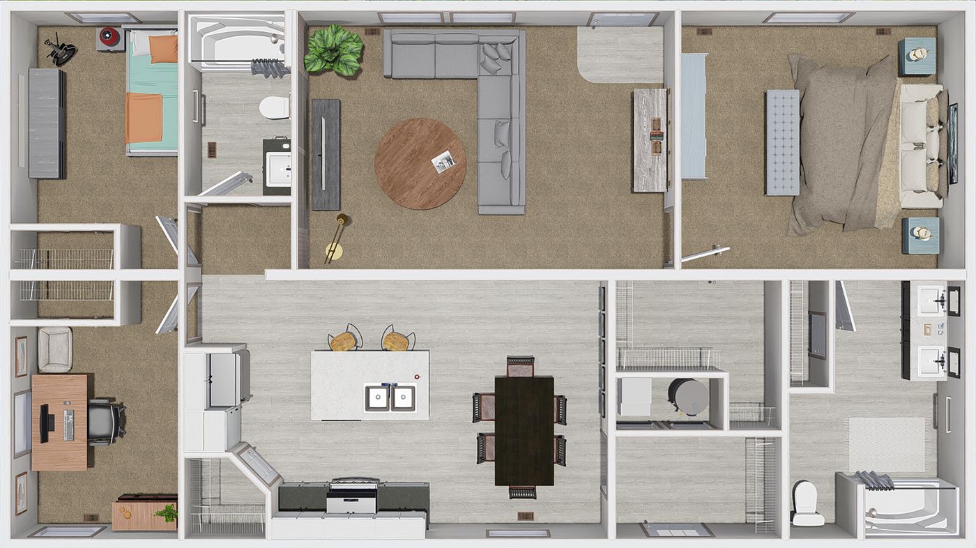 The 4828-5783 THE PULSE Exterior. This Manufactured Mobile Home features 3 bedrooms and 2 baths.
