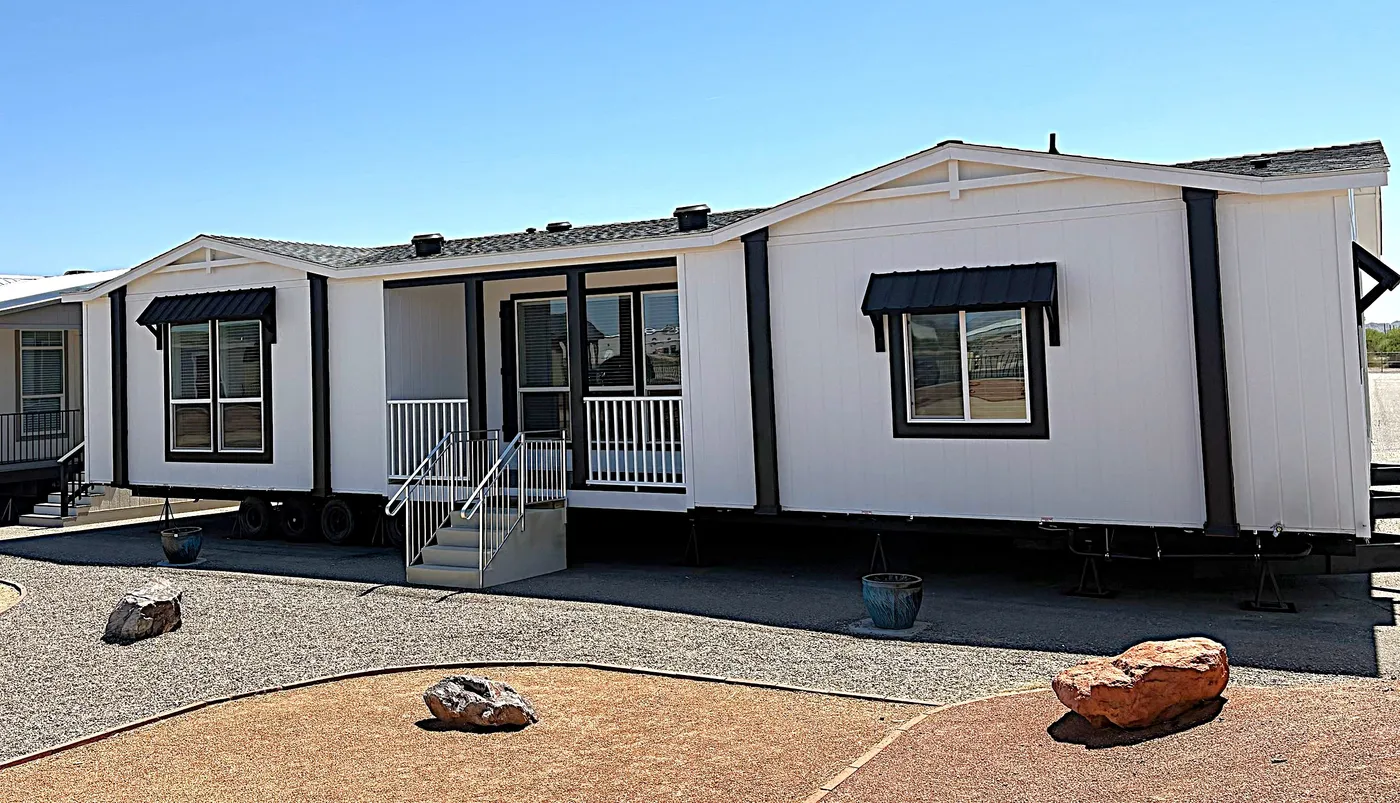 The STEPPENWOLF Exterior. This Manufactured Mobile Home features 3 bedrooms and 2 baths.