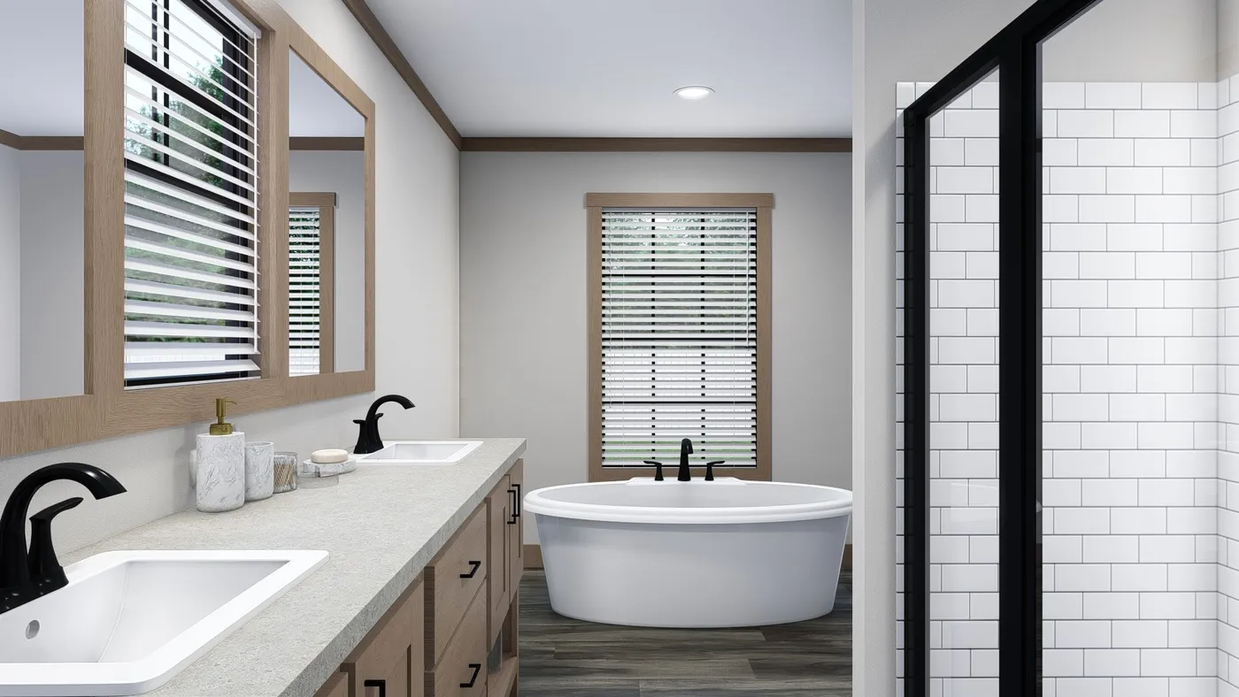 The THE LORALEI Exterior. This Manufactured Mobile Home features 3 bedrooms and 2 baths.