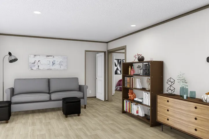 The BOONE   28X56 Exterior. This Manufactured Mobile Home features 4 bedrooms and 2 baths.
