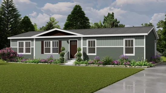 The QUIET HARBOR 5628-MS046 SECT Exterior. This Manufactured Mobile Home features 3 bedrooms and 3 baths.