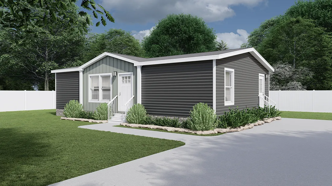 The SWEET DREAMS Exterior. This Manufactured Mobile Home features 3 bedrooms and 2 baths.