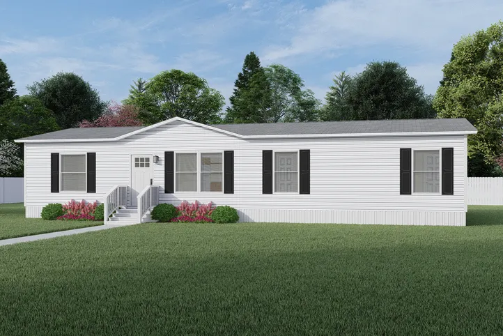 The BOONE Exterior. This Manufactured Mobile Home features 4 bedrooms and 2 baths.