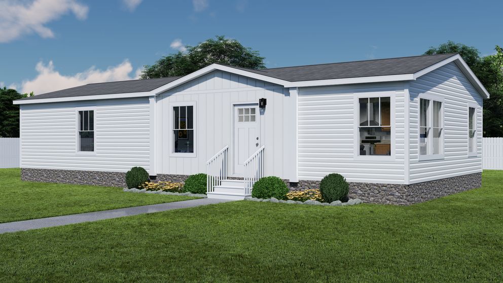 The AFRICA Exterior. This Manufactured Mobile Home features 3 bedrooms and 2 baths.