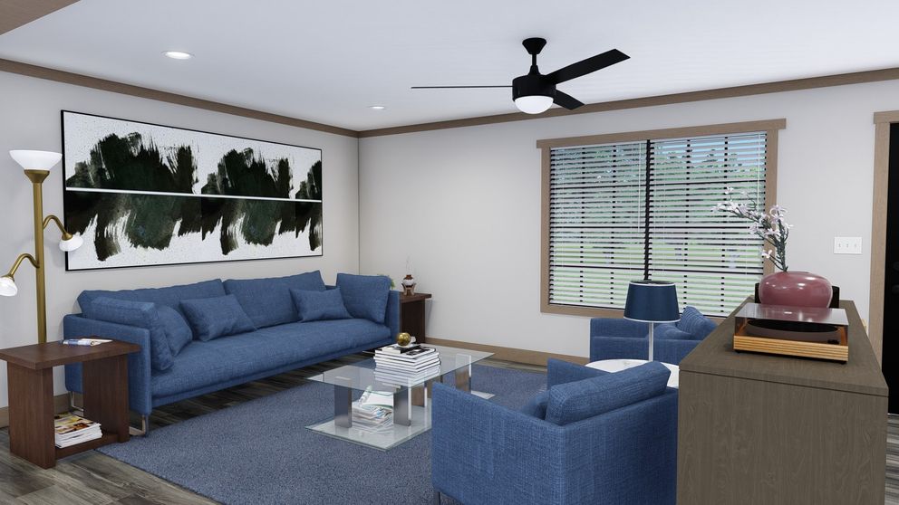 The THE TINSLEY Exterior. This Manufactured Mobile Home features 4 bedrooms and 2 baths.