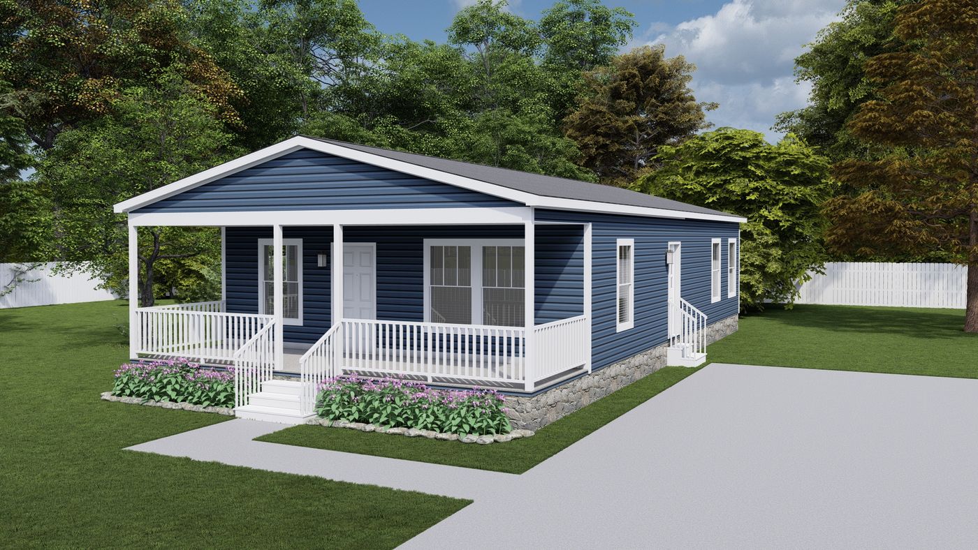 The HORIZON/4428-MS057 SECT Exterior. This Manufactured Mobile Home features 3 bedrooms and 2 baths.