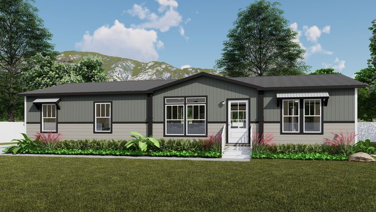 The THE ARMANI Exterior. This Manufactured Mobile Home features 3 bedrooms and 2 baths.