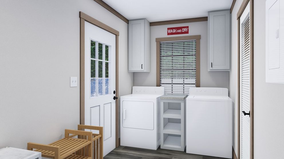 The THE ANGELINA Exterior. This Manufactured Mobile Home features 4 bedrooms and 2 baths.