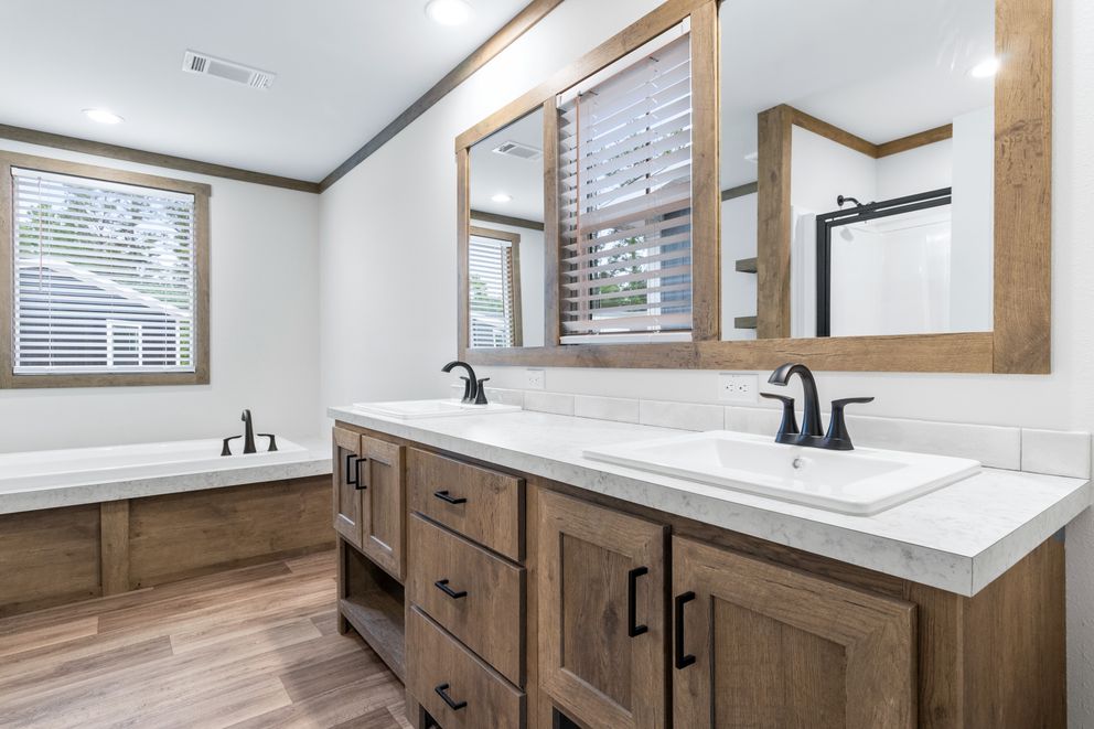 The EMILIE ELITE Exterior. This Manufactured Mobile Home features 3 bedrooms and 2 baths.