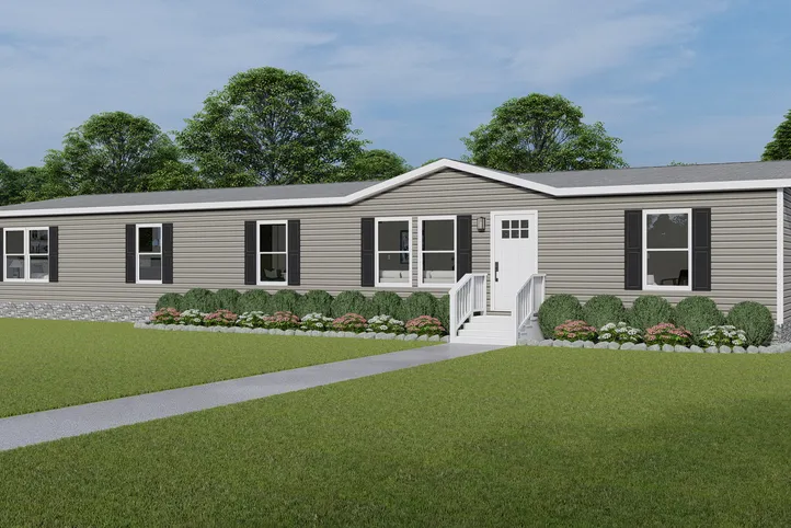 The EVEREST Exterior. This Manufactured Mobile Home features 4 bedrooms and 2 baths.