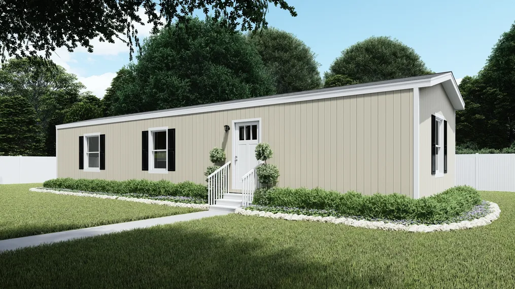 The SPIRIT Exterior. This Manufactured Mobile Home features 2 bedrooms and 2 baths.