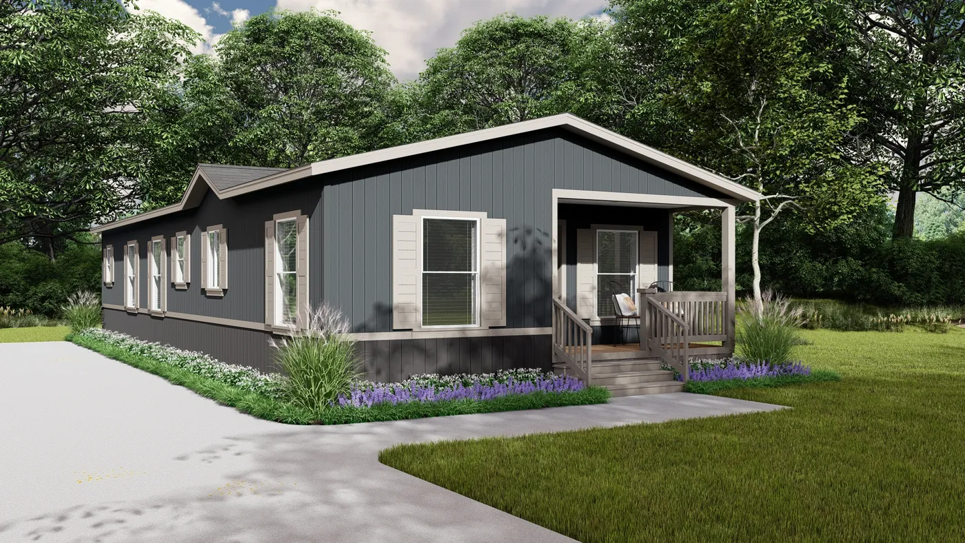 The FAIRPOINT 24563D Optional Cottage Exterior with optional Porch. This Manufactured Mobile Home features 3 bedrooms and 2 baths.