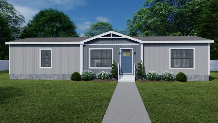 The LIZZIE Exterior. This Manufactured Mobile Home features 3 bedrooms and 2 baths.