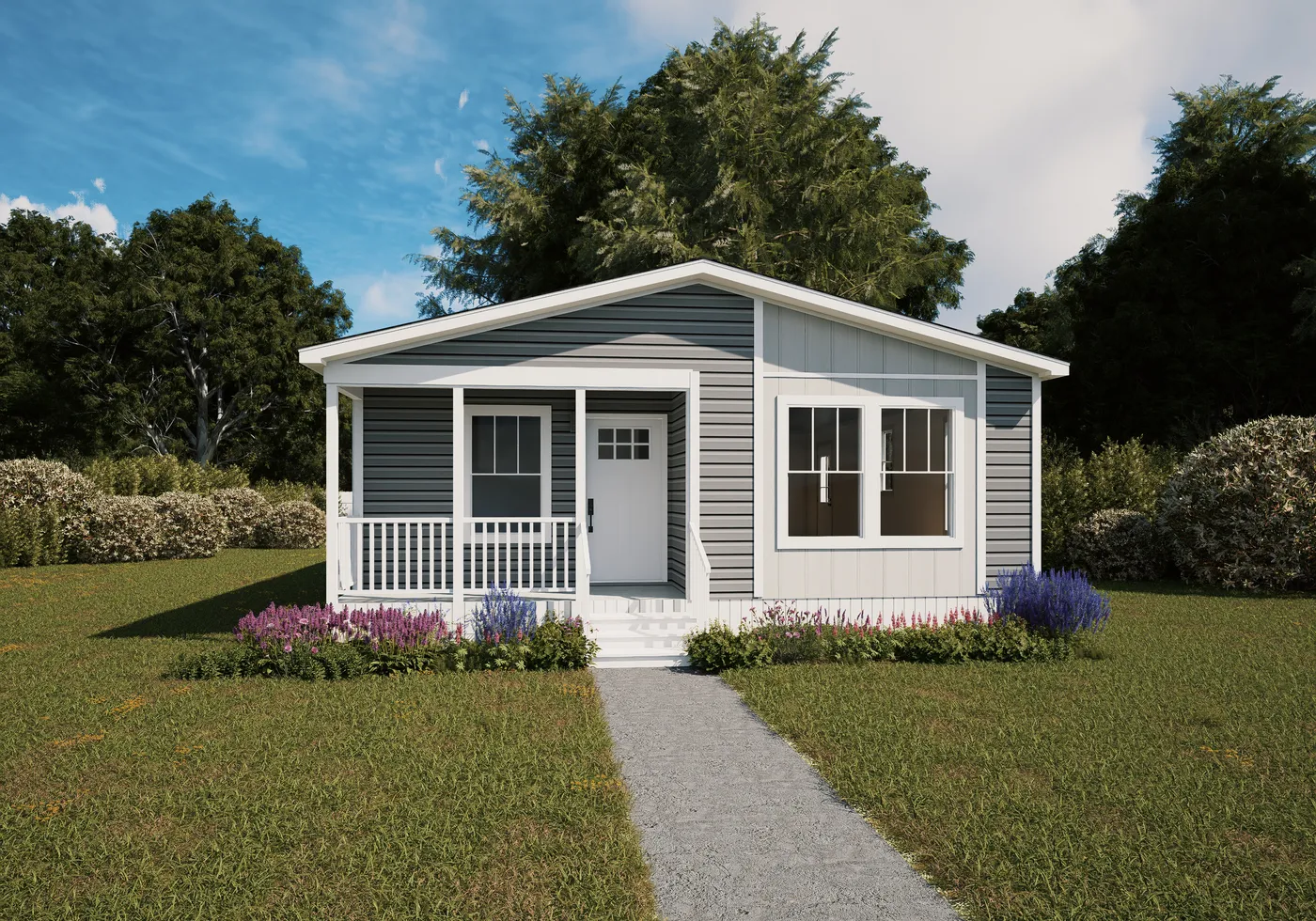 The REPRISE Exterior. This Manufactured Mobile Home features 3 bedrooms and 2 baths.