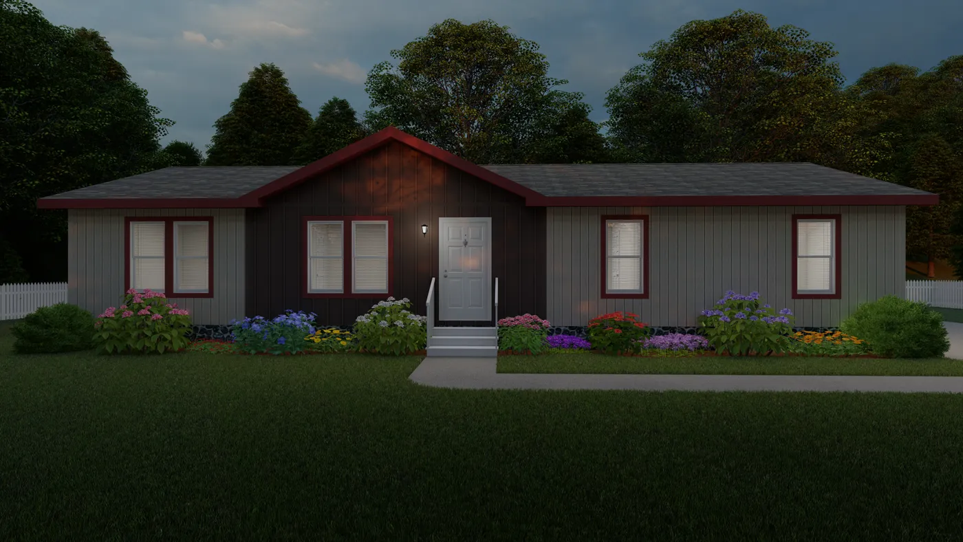 The 2023 COLUMBIA RIVER (NEW) Exterior. This Manufactured Mobile Home features 3 bedrooms and 2 baths.