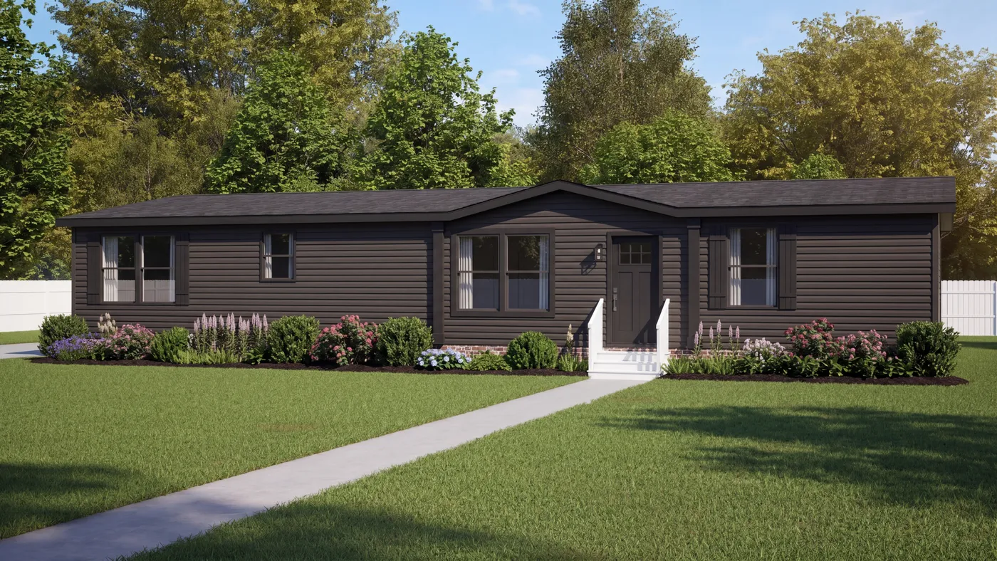 The MOUNTAIN BREEZE 3260 Exterior. This Manufactured Mobile Home features 3 bedrooms and 2 baths.