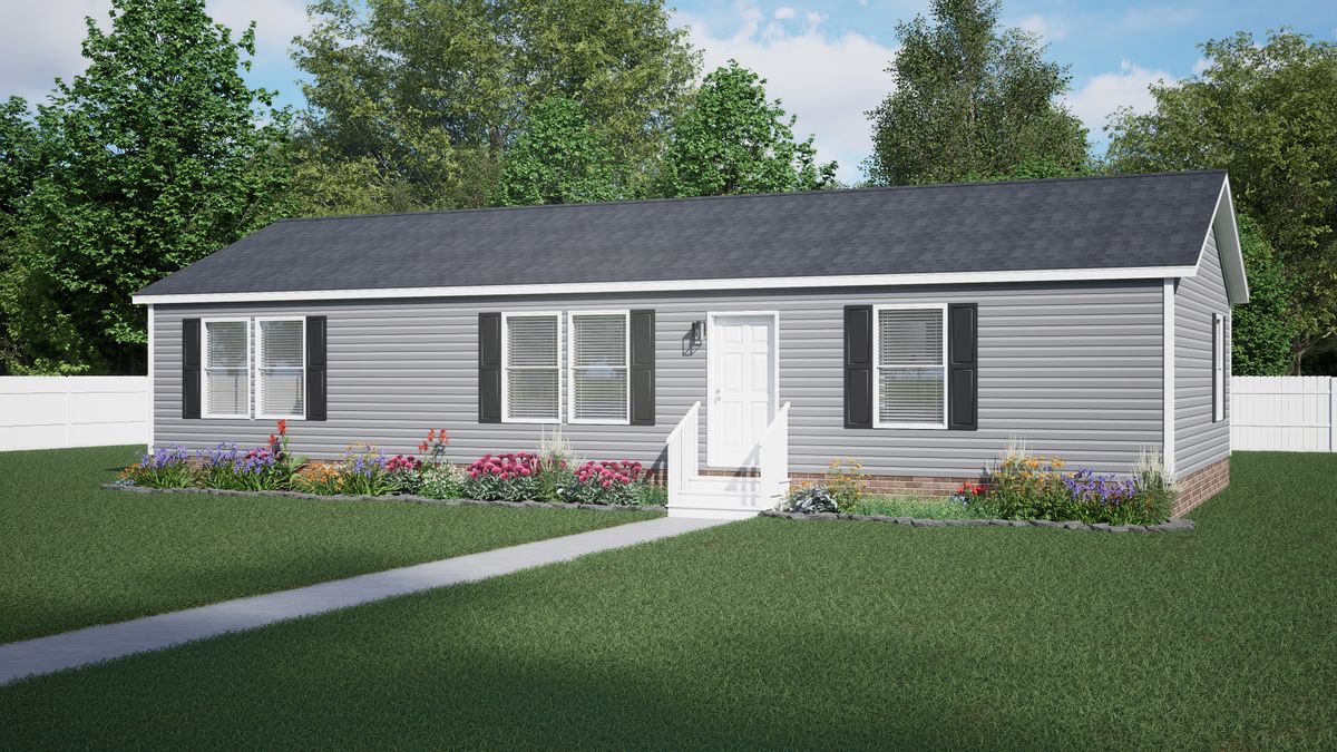 The 5224-CC55 STONEBRIDGE 52 Exterior. This Manufactured Mobile Home features 3 bedrooms and 2 baths.