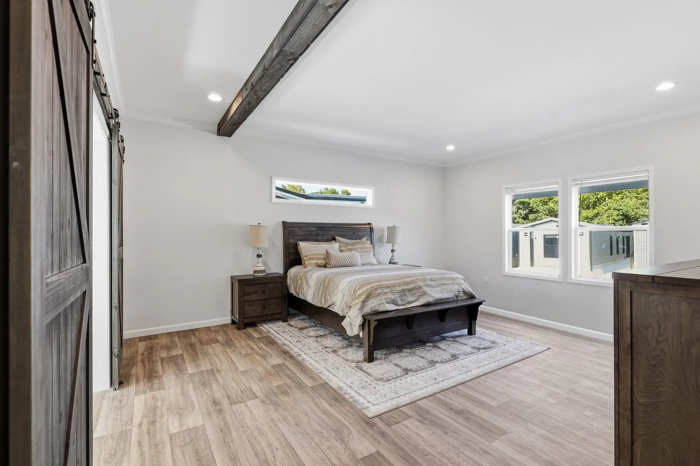 The SOUTHERN CHARM Exterior. This Manufactured Mobile Home features 3 bedrooms and 2 baths.
