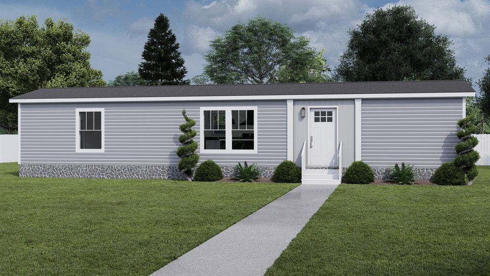The STILL THE ONE Exterior. This Manufactured Mobile Home features 2 bedrooms and 2 baths.