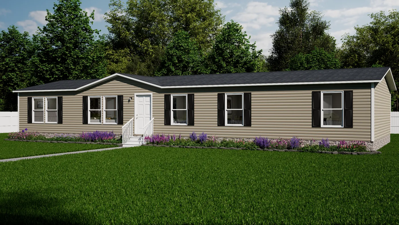 The ECLIPSE Exterior. This Manufactured Mobile Home features 4 bedrooms and 2 baths.