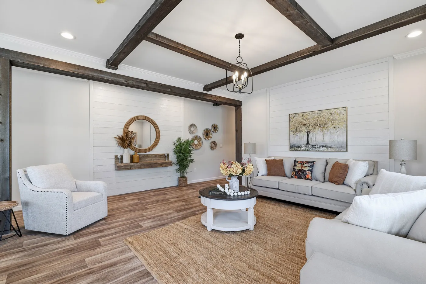 The SOUTHERN CHARM Exterior. This Manufactured Mobile Home features 3 bedrooms and 2 baths.