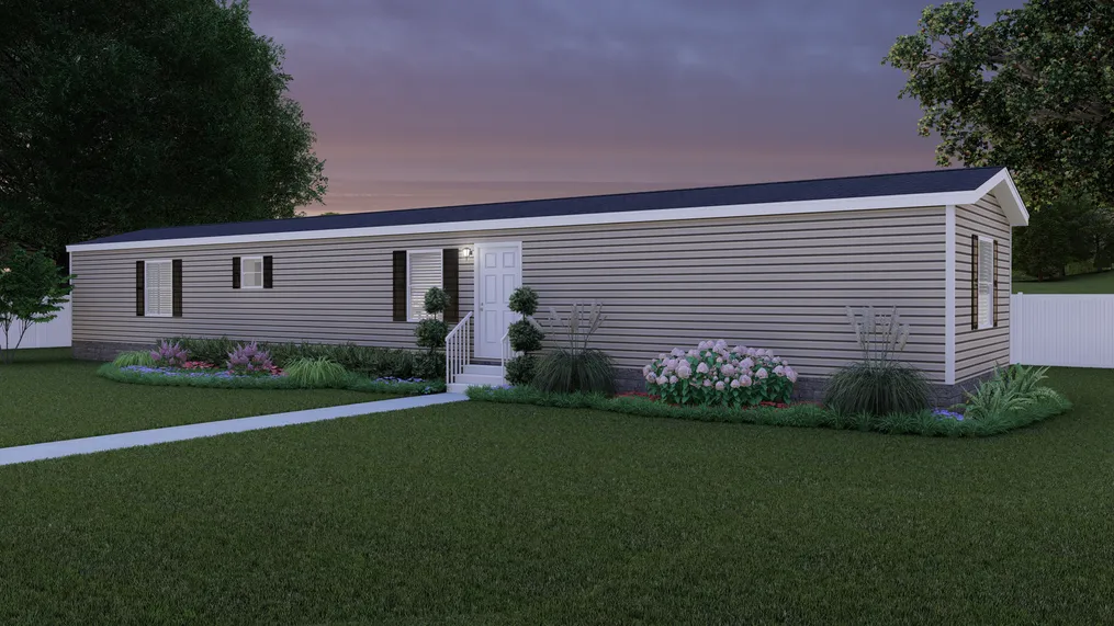 The ANNIVERSARY  EXCEL Exterior. This Manufactured Mobile Home features 3 bedrooms and 2 baths.