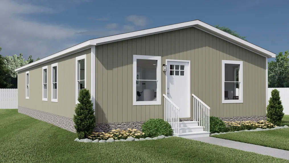 The TEM2852-3A FREE BIRD Exterior. This Manufactured Mobile Home features 3 bedrooms and 2 baths.