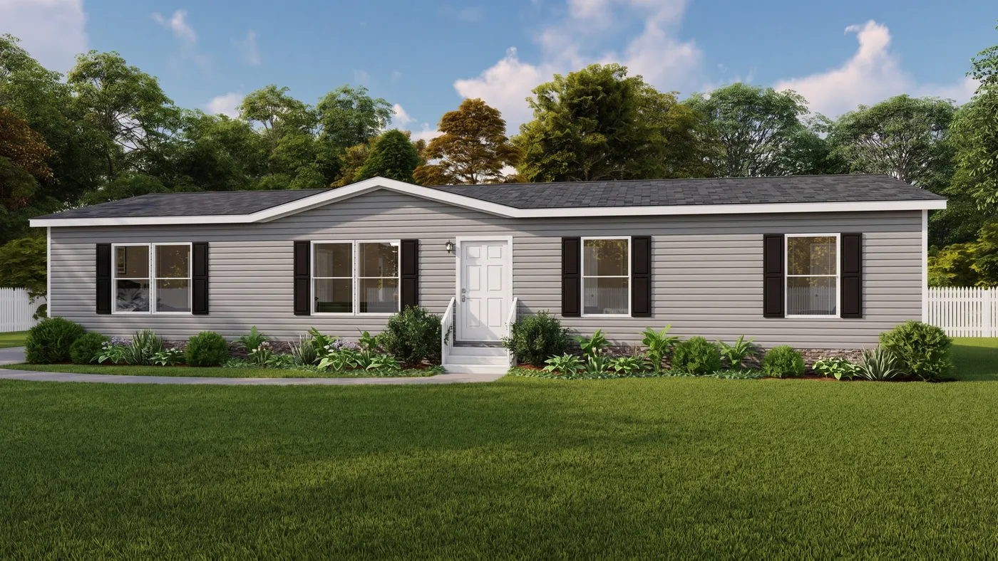 The TRADITION 60B Exterior. This Manufactured Mobile Home features 3 bedrooms and 2 baths.