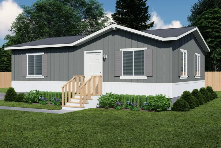 The FAIRPOINT 24322B Optional Heritage Exterior. This Manufactured Mobile Home features 2 bedrooms and 1 bath.