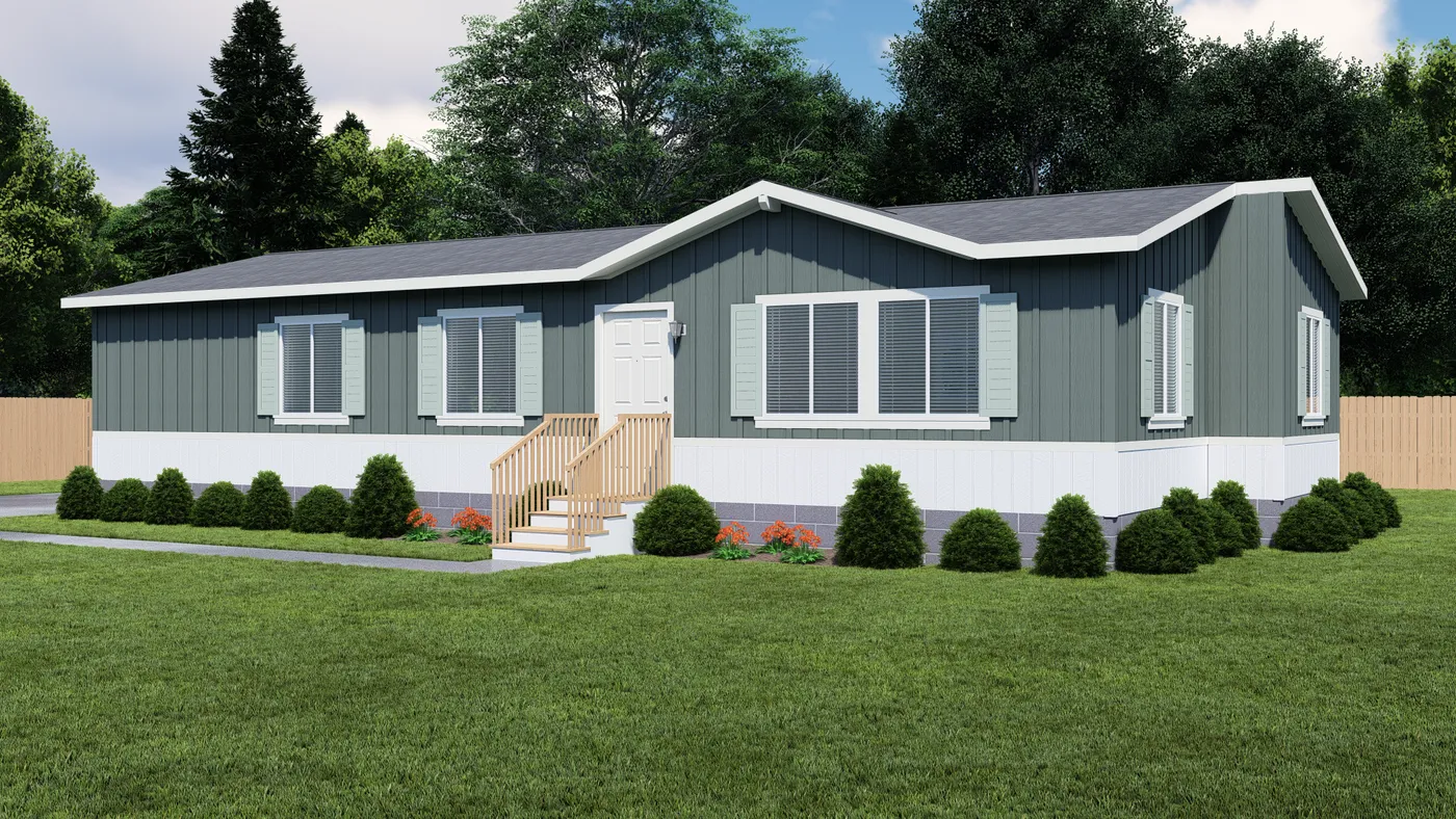 The FAIRPOINT 24523H Optional Heritage Exterior. This Manufactured Mobile Home features 3 bedrooms and 2 baths.