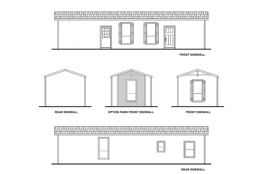 The U.F.O Exterior. This Manufactured Mobile Home features 2 bedrooms and 1 bath.