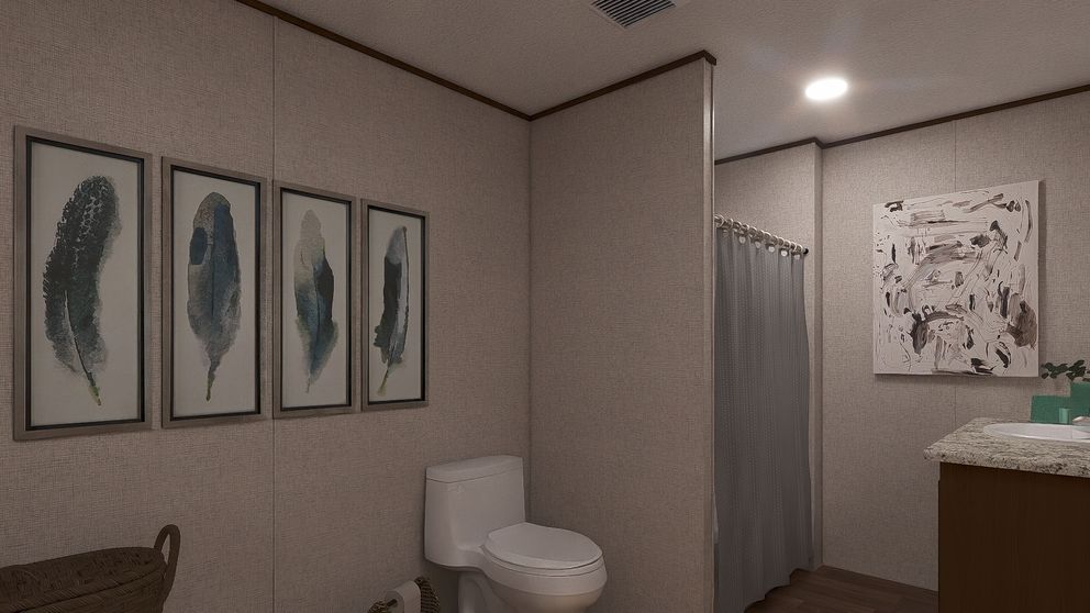 The REDWOOD Exterior. This Manufactured Mobile Home features 5 bedrooms and 3 baths.