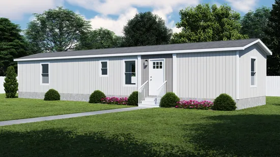 The BORN TO RUN Exterior. This Manufactured Mobile Home features 2 bedrooms and 2 baths.