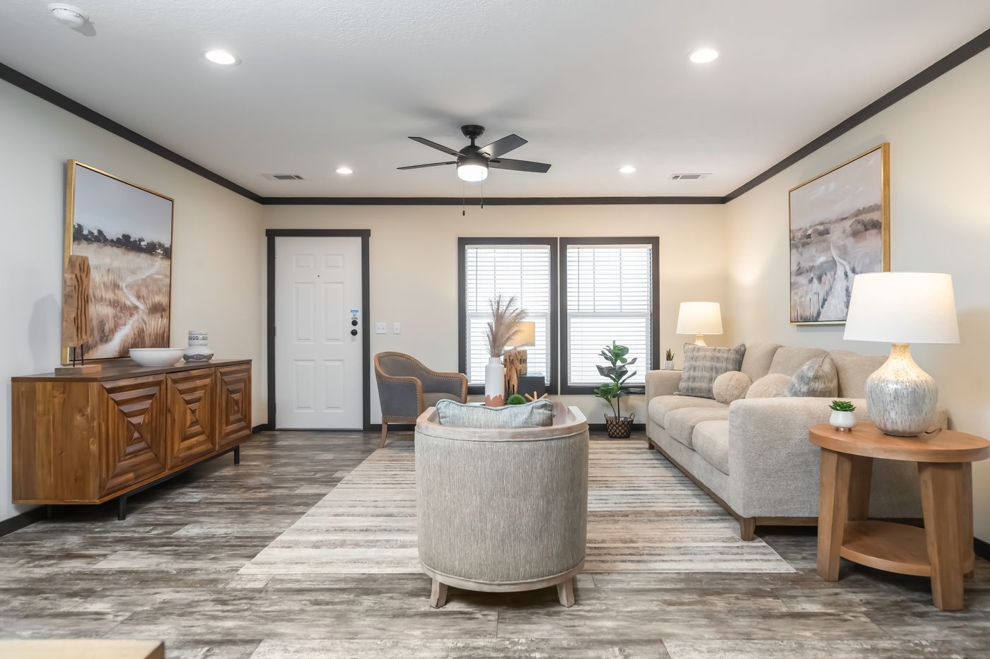 The BOUJEE LUX Exterior. This Manufactured Mobile Home features 4 bedrooms and 3 baths.