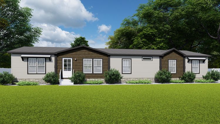 The THE LOUIS Exterior. This Manufactured Mobile Home features 4 bedrooms and 3 baths.