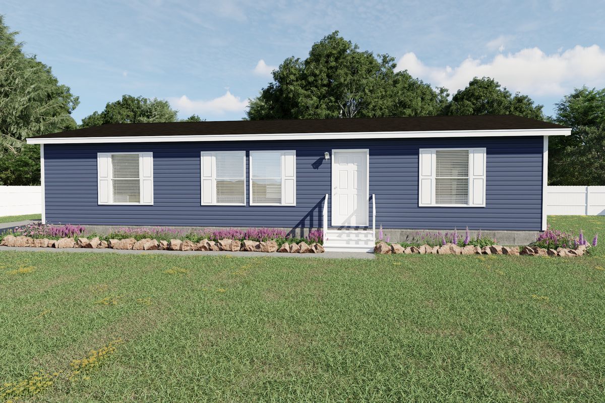 The 4828-CC51 PILLAR 48 Exterior. This Manufactured Mobile Home features 3 bedrooms and 2 baths.