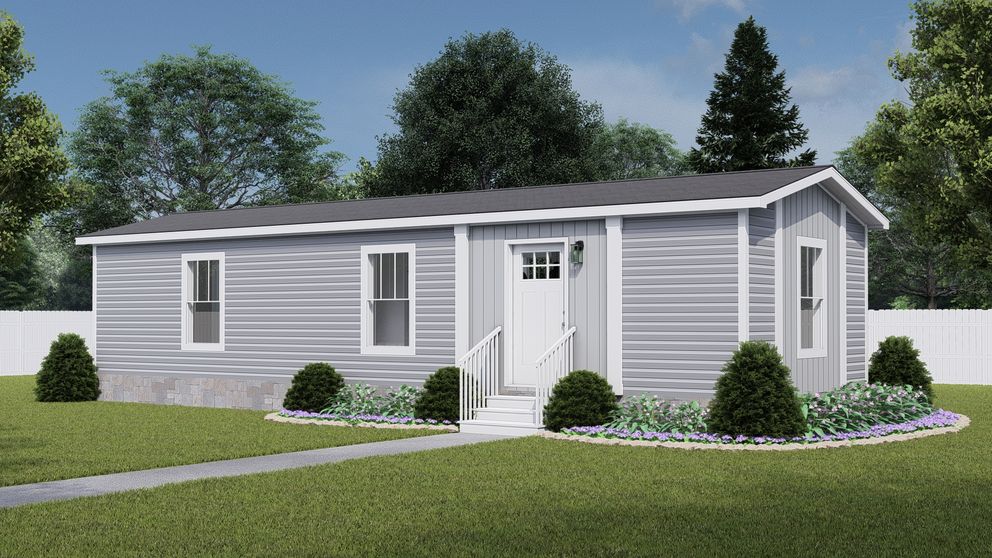 The YESTERDAY Exterior. This Manufactured Mobile Home features 1 bedroom and 1 bath.