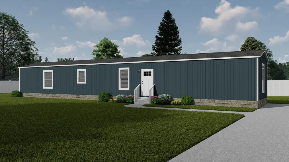 The ANNIVERSARY 16763F Exterior. This Manufactured Mobile Home features 3 bedrooms and 2 baths.