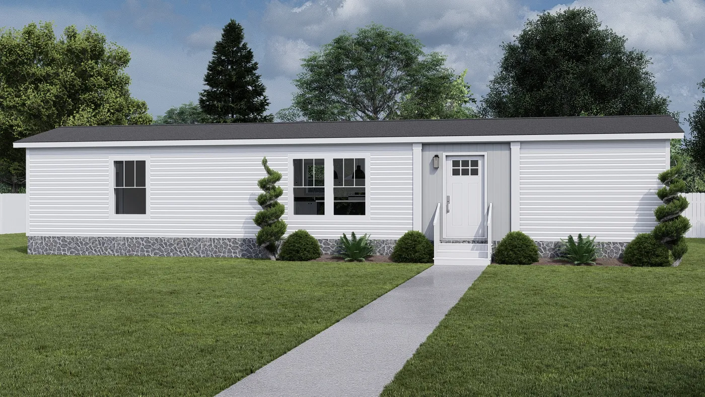 The STILL THE ONE Exterior. This Manufactured Mobile Home features 2 bedrooms and 2 baths.