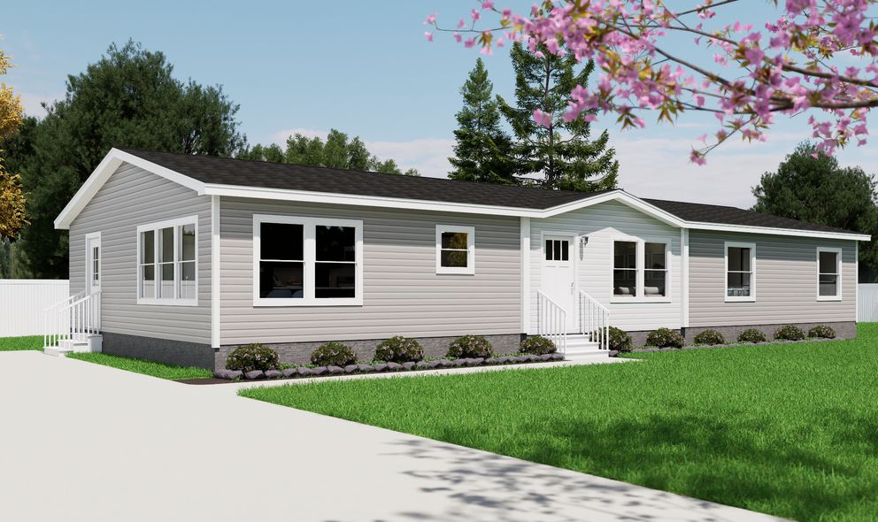 The ULTRA FLEX JEWEL GRANDE Exterior. This Manufactured Mobile Home features 4 bedrooms and 2 baths.