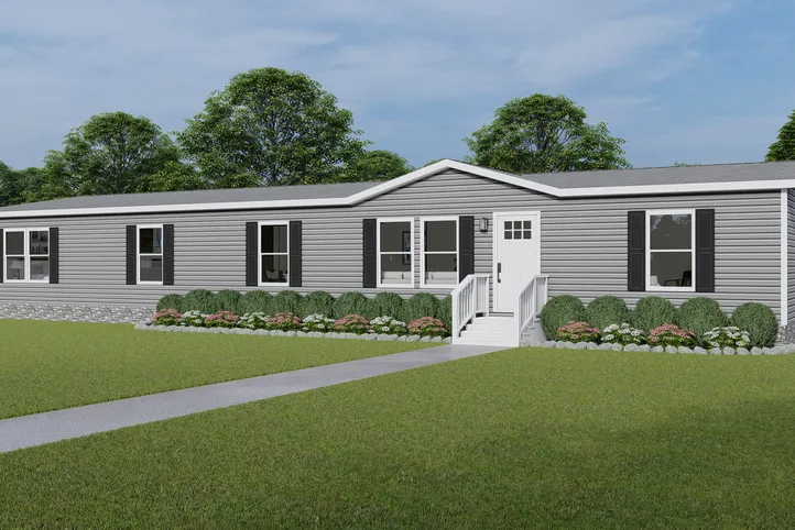 The EVEREST Exterior. This Manufactured Mobile Home features 4 bedrooms and 2 baths.